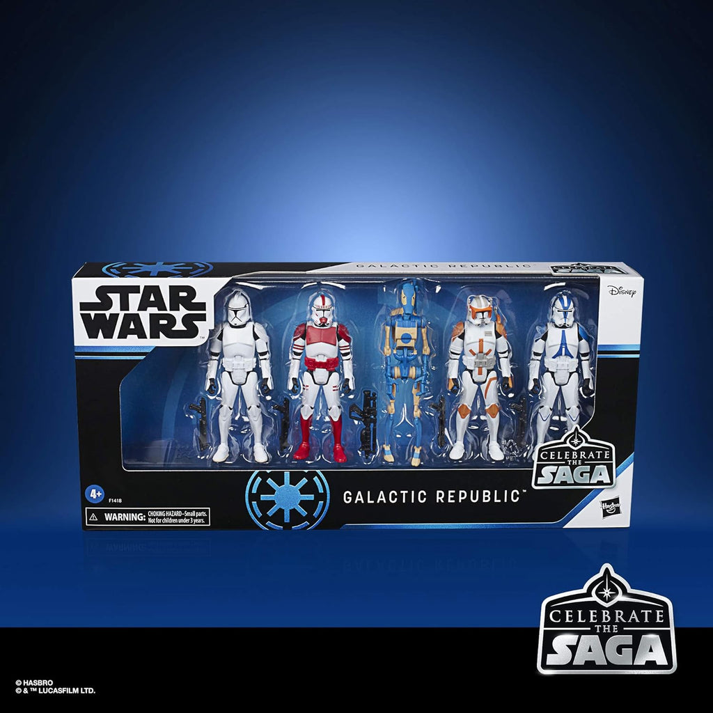 STAR WARS Galactic Republic Figure Set 3.75-Inch Action Figure 5-Pack X8424