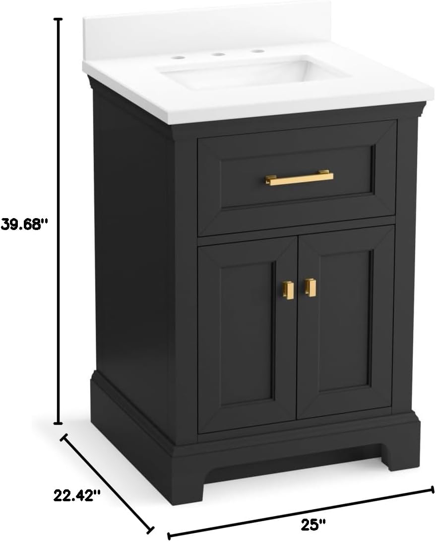KOHLER Charlemont 24 in. Bathroom Vanity with Sink and Quartz Top J823937