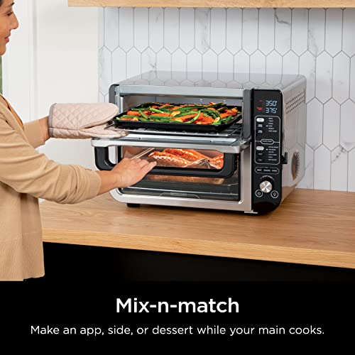 Ninja DCT451 12-in-1 Smart Double Oven with FlexDoor, Stainless Steel P340