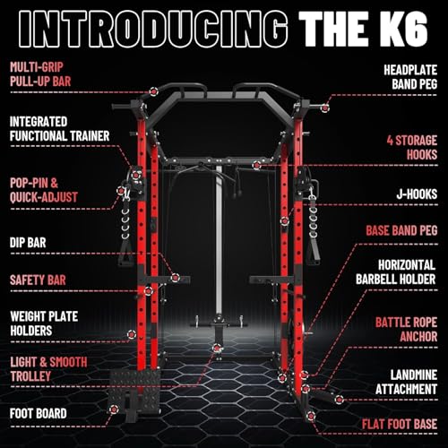 Mikolo Power Cage with Cable Crossover and LAT Pull Down System, 1500LBS I14340