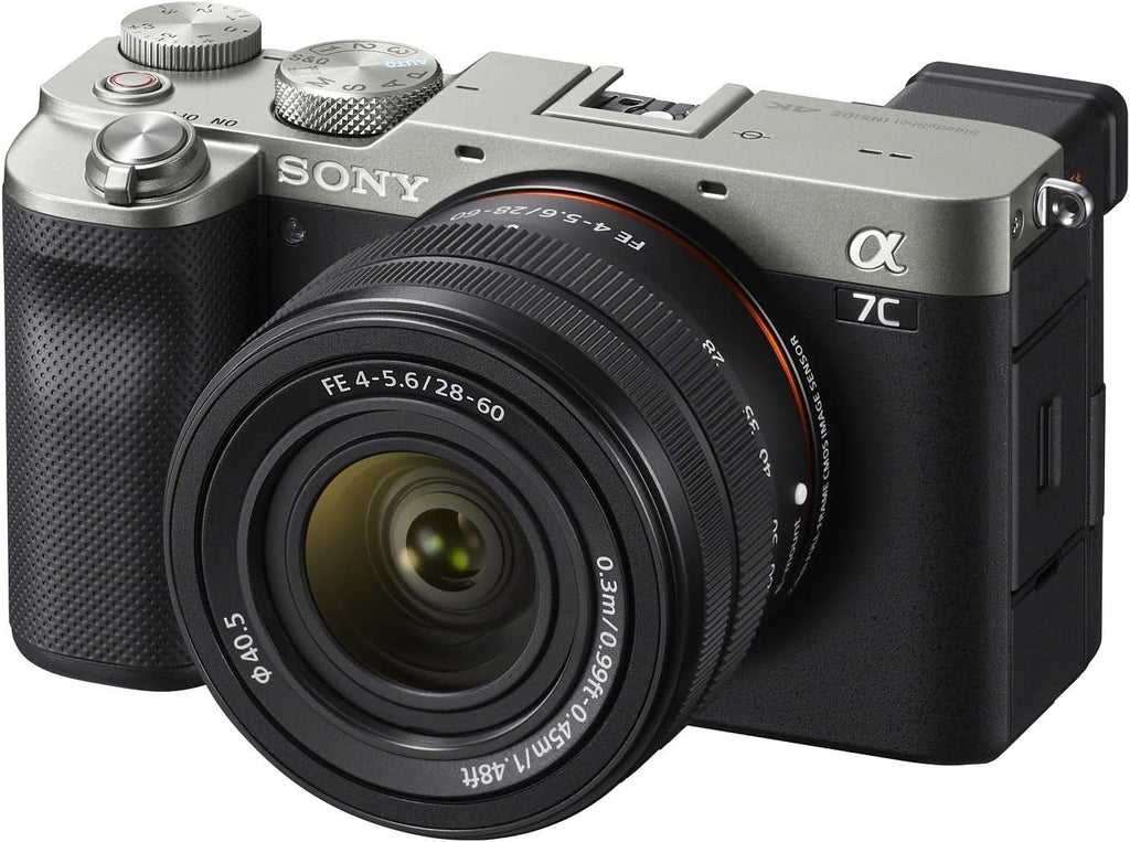 Sony Alpha a7C Full-Frame Compact Mirrorless Camera Silver with FE 28-60mm and 70-200mm Lenses A78307