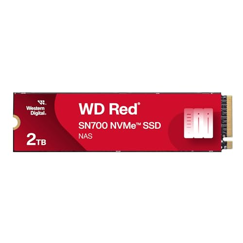 Western Digital 4TB WD Red SN700 NVMe Internal Solid State Drive SSD for NAS Devices - Gen3 PCIe, M.2 2280, Up to 3,400 MB/s - WDS400T1R0C