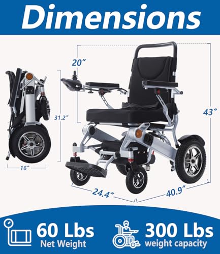 Foldable Electric Reclining Wheelchair for Elderly and Disabled O1071