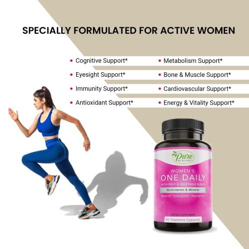 Pure By Nature One-Daily Multivitamin for Women, 60 Veggie Capsules X3330