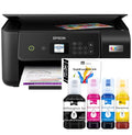 Pinckney Cartridge-Free Super-Tank Printer with Sublimation Ink Bundle, White C472