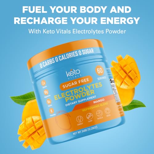 Keto Vitals Electrolytes Powder Sugar-Free Zero Carbs S951