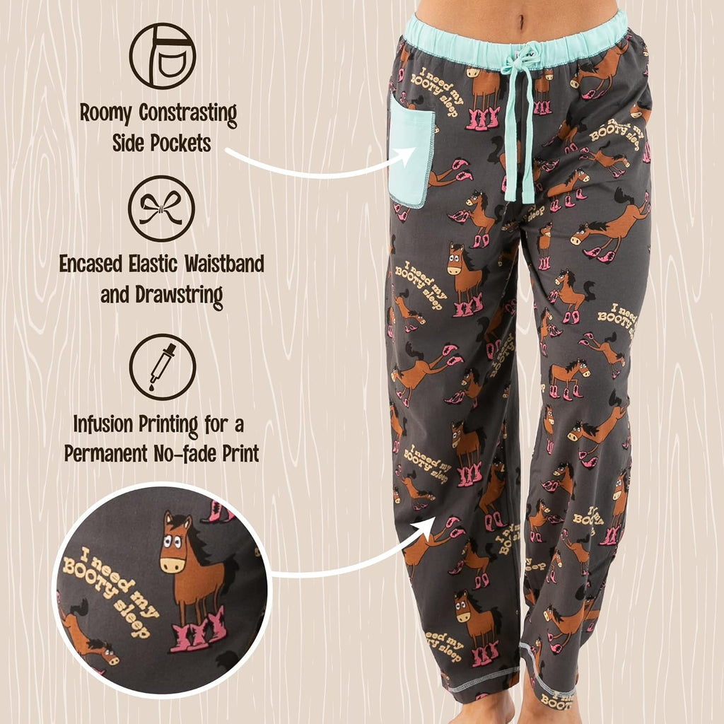 Lazy One Women's Pajama Pants and Top Set, Farm Print W432
