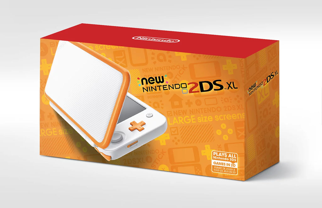 Nintendo 2DS XL Portable Gaming Console, White & Orange M6187