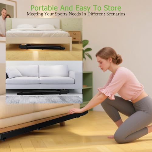Walking Pad Treadmill for Home Office, Portable with Remote Control and App K826387