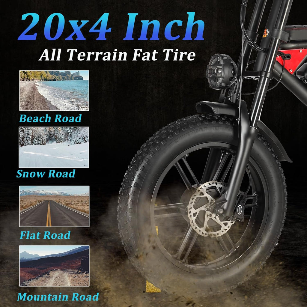 Nexusrider Fat Tire Electric Bike for Adults, 2000W Dual Motor, 35MPH X209002