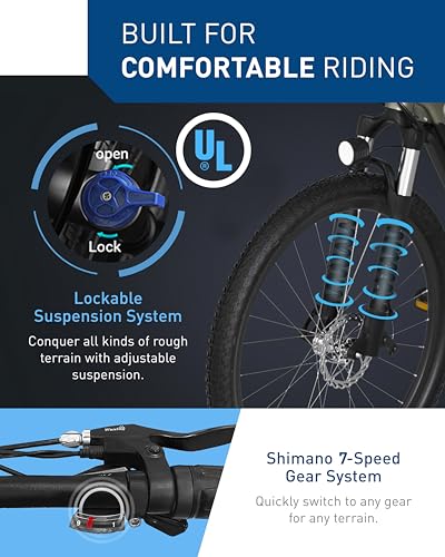Hiboy P7 Electric Bike for Adults, 800W Peak Motor, 27.5" Mountain Ebike T718