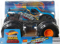 Mattel Hot Wheels Monster Trucks Podium Crasher, Blue [1:24 Scale die cast] Oversized