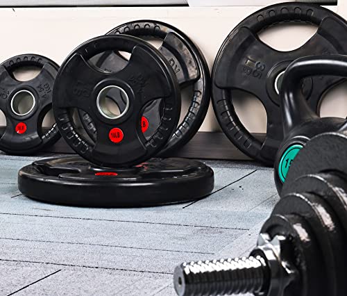 Olympic Cast Iron Weight Plates for Strength Training, Multiple Sizes S1890