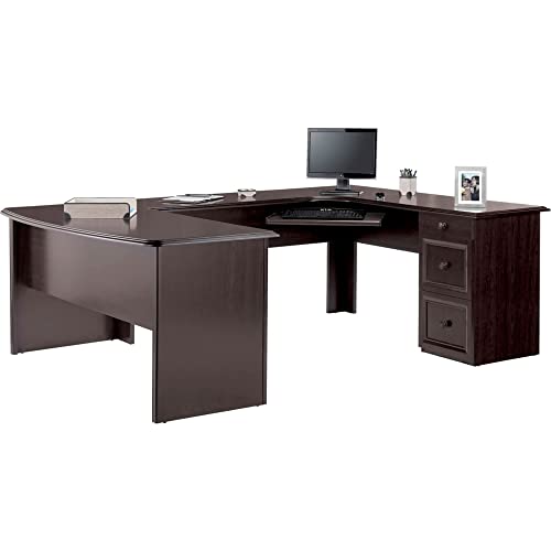 Realspace Broadstreet 65"W U-Shaped Executive Desk, Walnut I77712