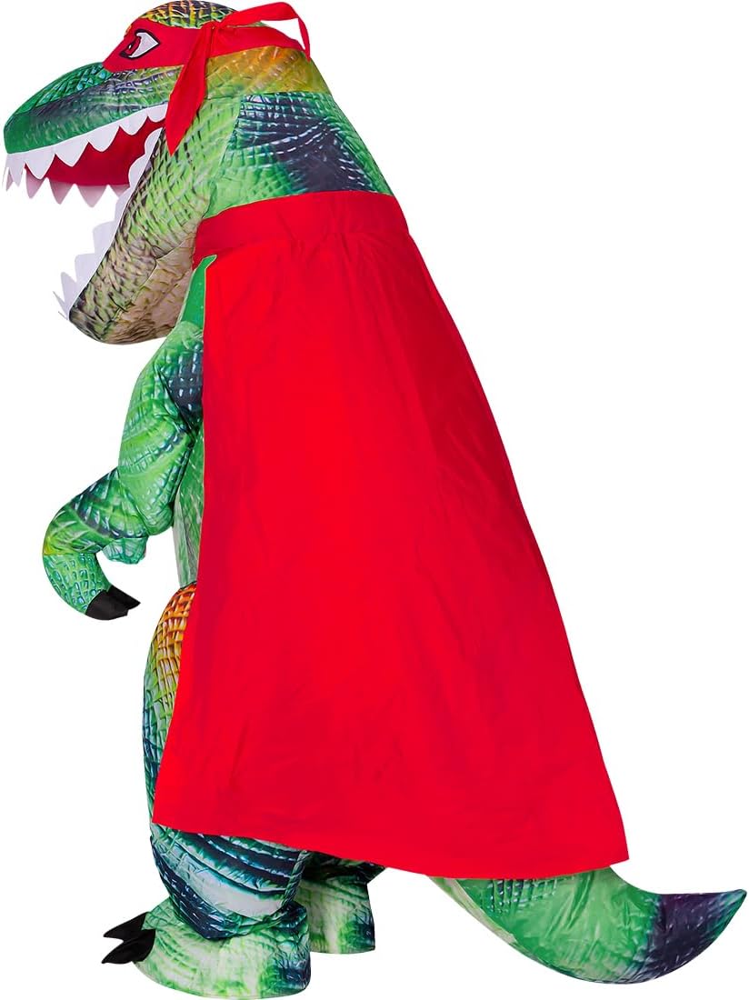 COMIN Inflatable Dinosaur Costume for Adults, Green Halloween Party S823