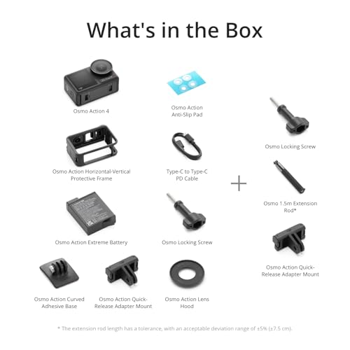 DJI Osmo Action 4 Standard Combo, 4K/120fps Waterproof Action Camera Z960
