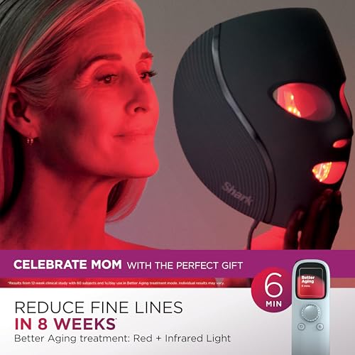 Shark CryoGlow LED Face Mask with Red & Blue Light Therapy, FW312 W545