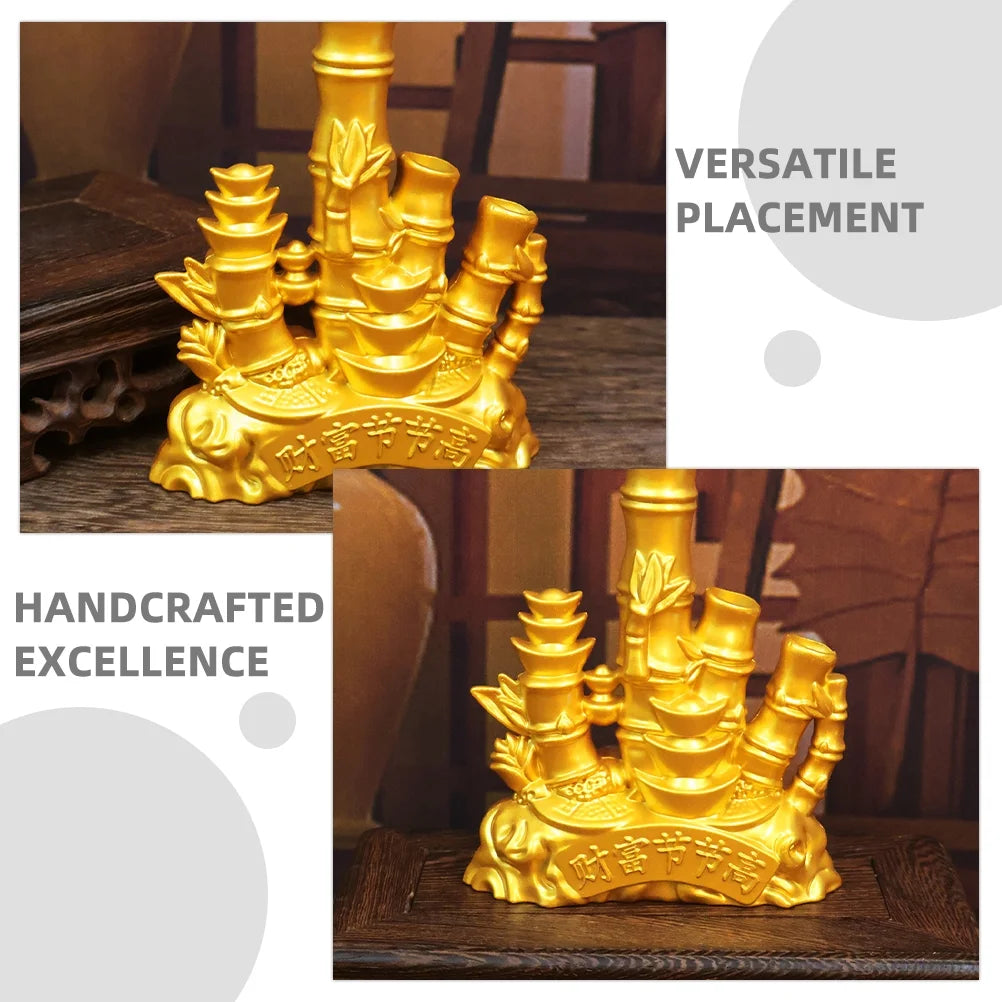 Yuan Bao Festival Bamboo Ornaments Desktop Decoration Gift U674