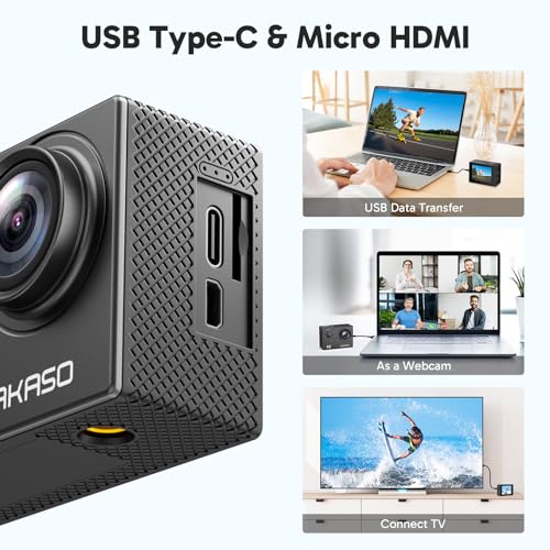 AKASO EK7000 4K30fps Action Camera with 128GB MicroSDXC Card Bundle N9066