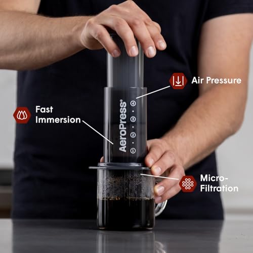 AeroPress Original Coffee Press – 3-in-1 Portable Coffee Maker for Travel C406