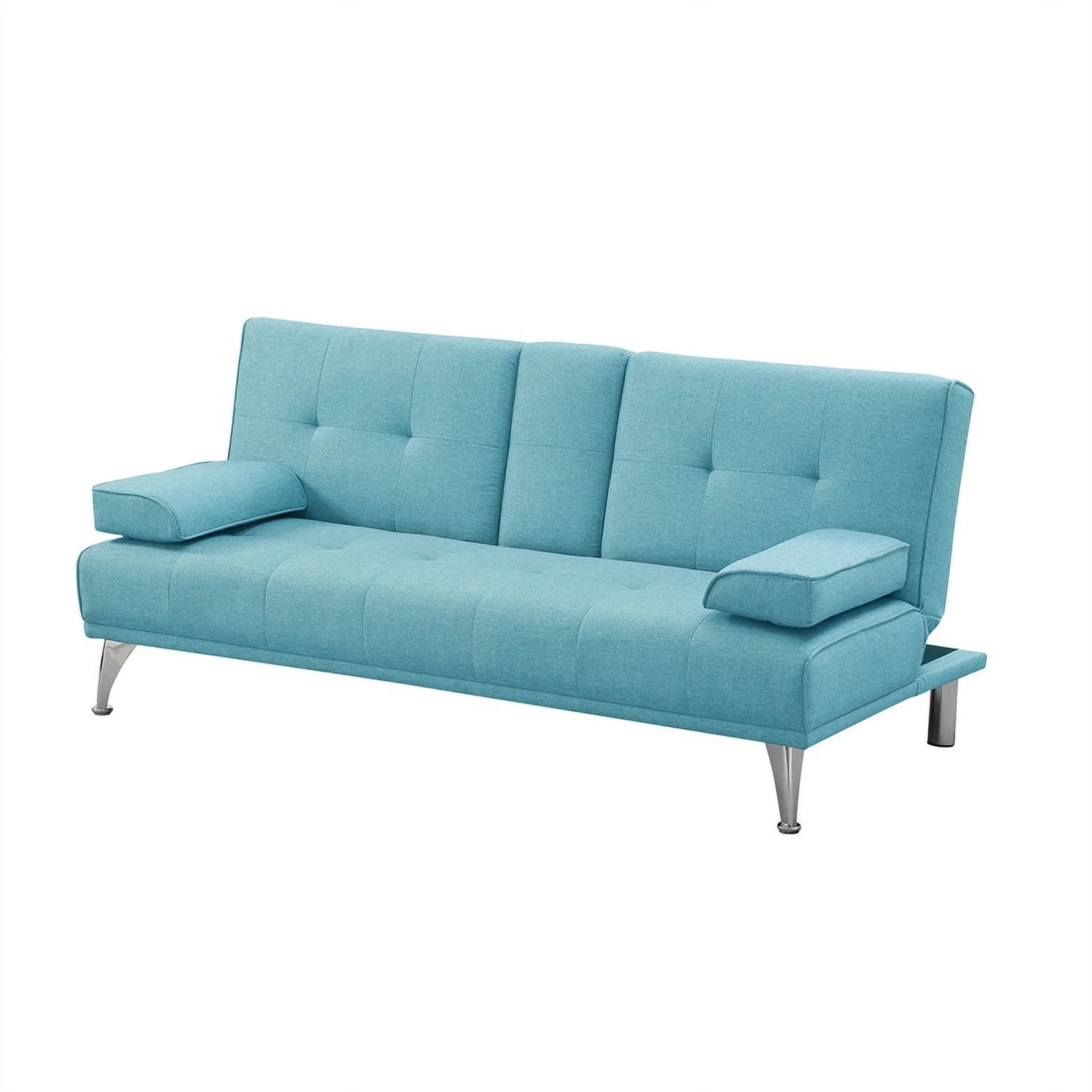 Serta Michigan Convertible Sofa Sky Blue Fabric G87450