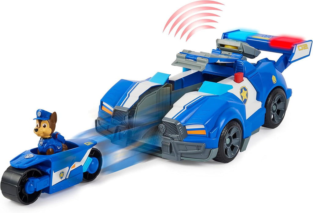 Paw Patrol Chase 2-in-1 Transforming Movie City Cruiser Toy Car with Motorcycle A664253