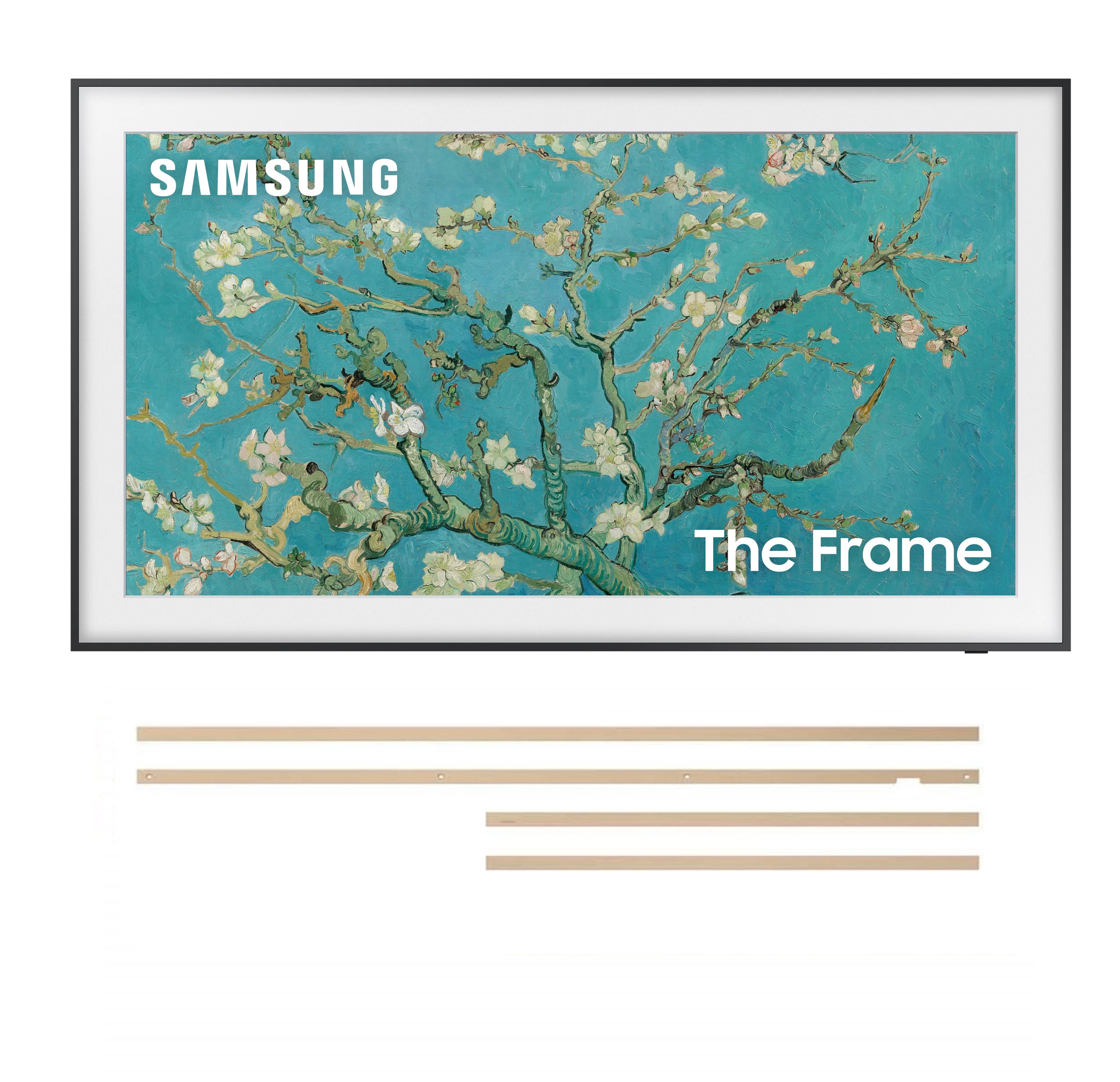 SAMSUNG 85-Inch Class QLED 4K LS03B Series The Frame Quantum HDR Smart TV with a SAMSUNG 85” The Frame Customizable Bezel for TV, Modern Beige, VG-SCFA85BEBZA (2022)