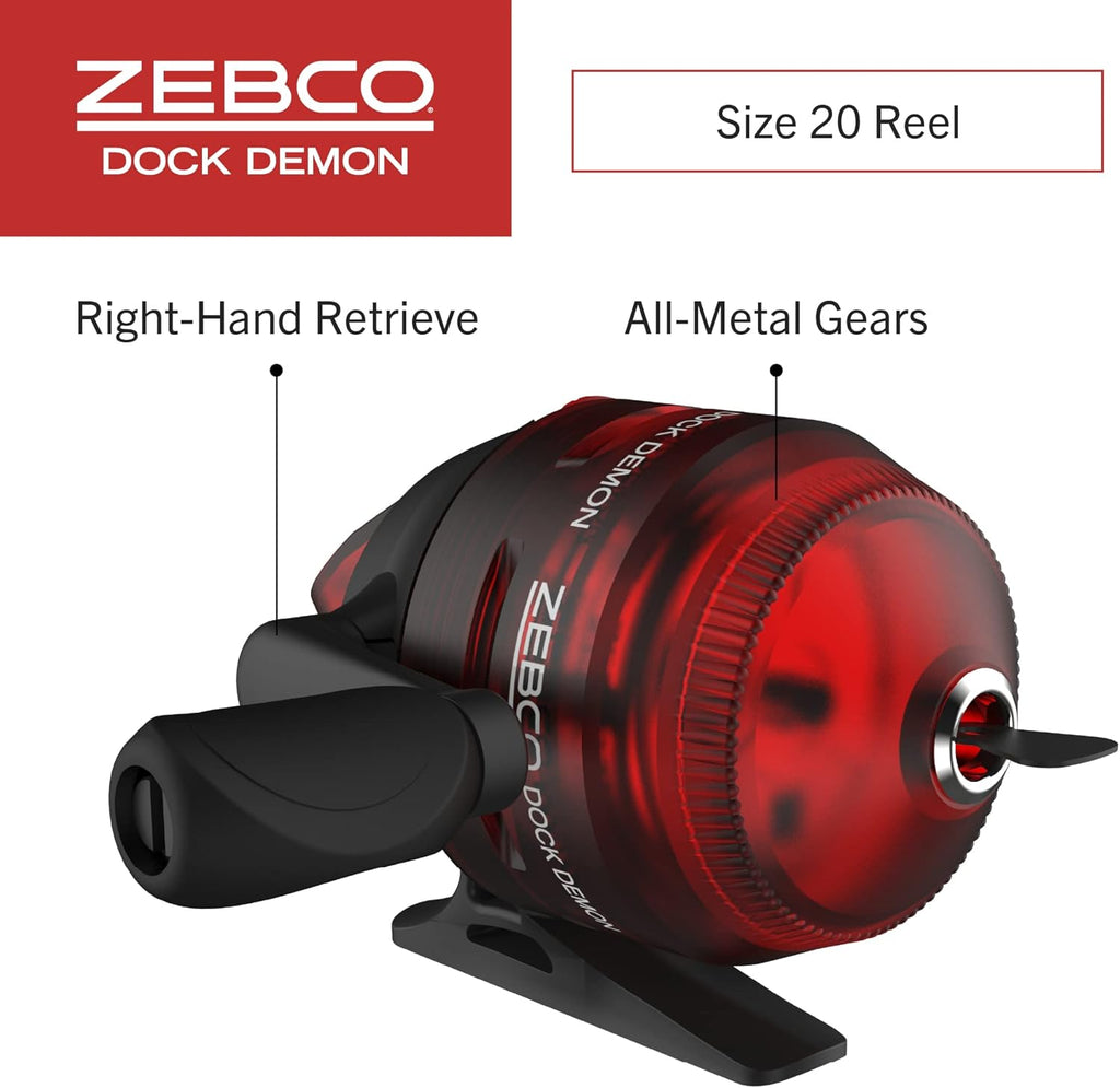 Zebco Slingshot Spincast Reel and Fishing Rod Combo, 5-Foot 6-Inch 2-Piece Pole U50235