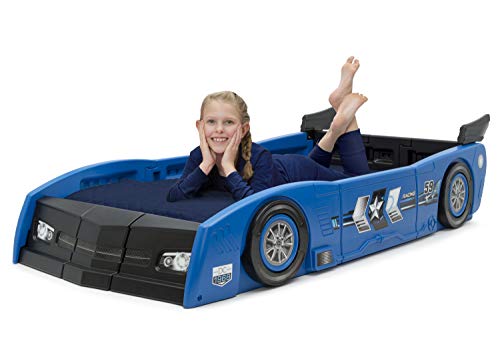 Delta Children Grand Prix Race Car Toddler and Twin Bed, Black S6608