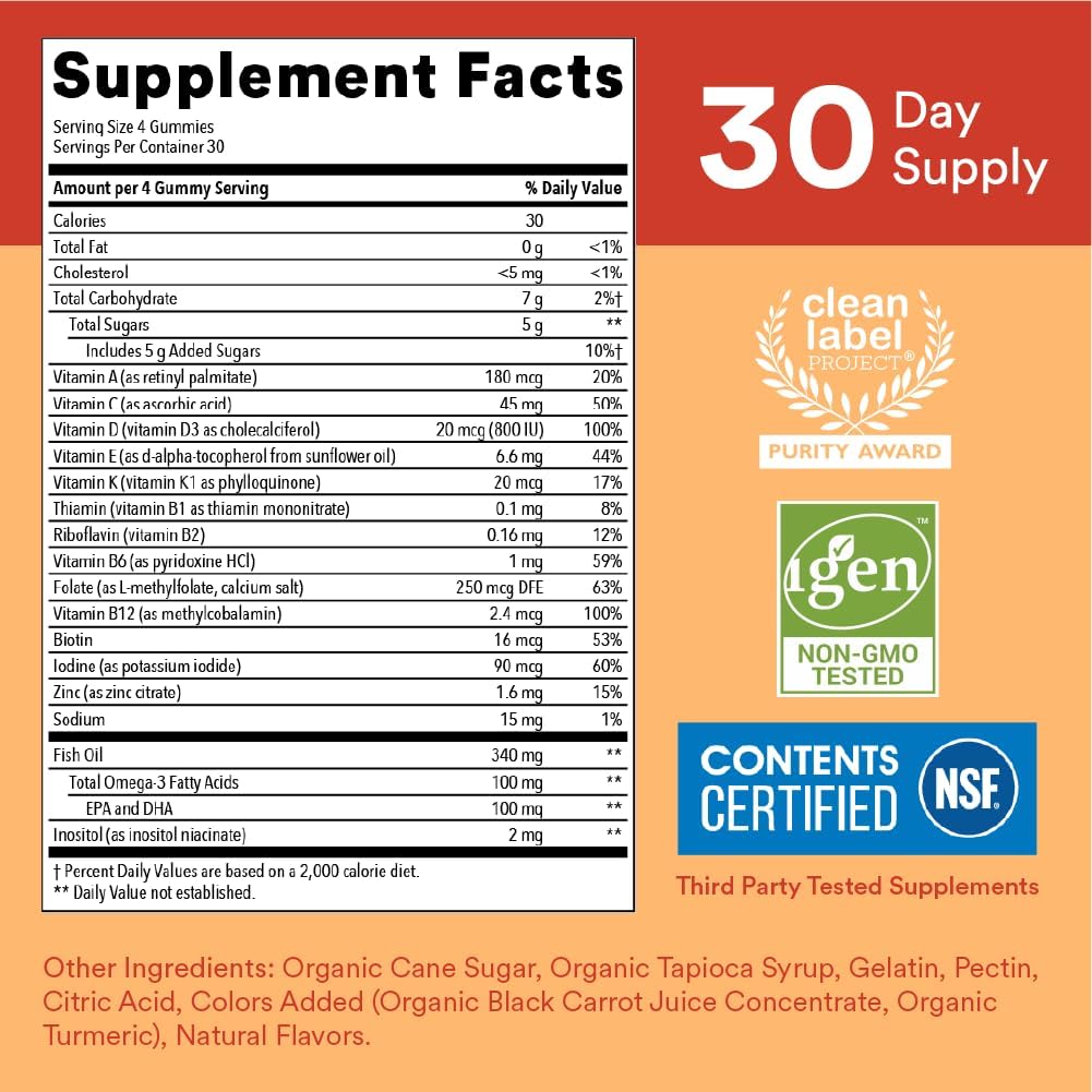 SmartyPants Kids Complete Gummy Vitamins with Omega 3, 120 Count X71612