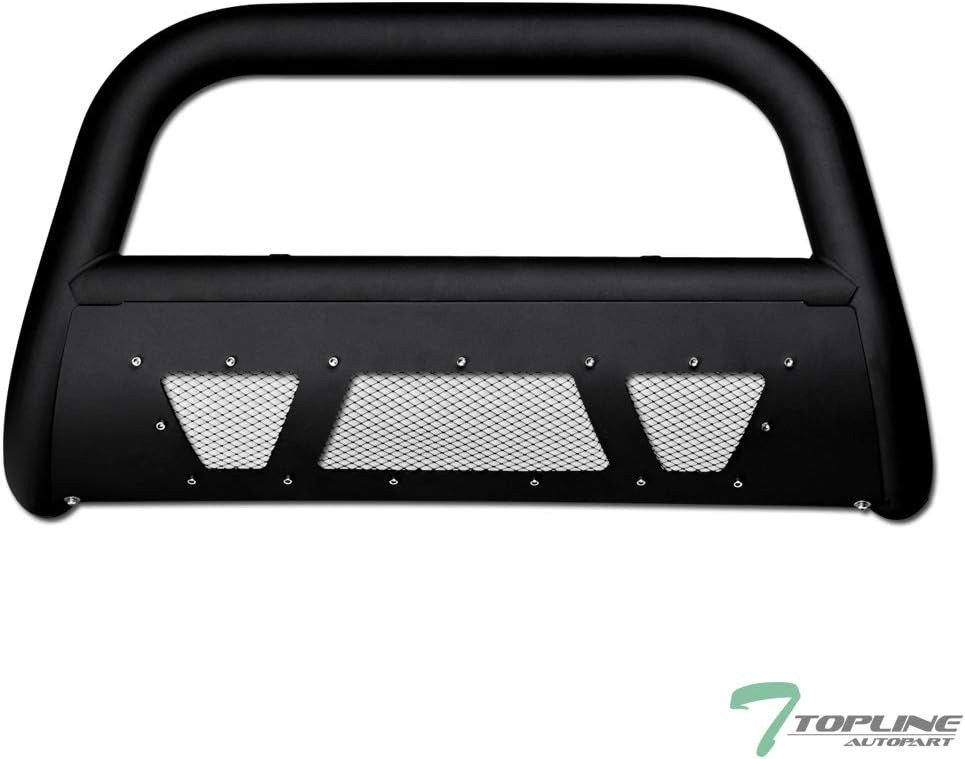 Matte Black Studded Mesh Bull Bar Front Bumper Grille Guard with Skid Plate for Toyota 4Runner X925