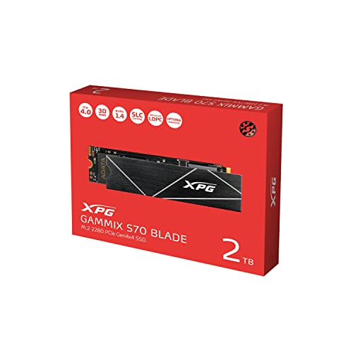 XPG GAMMIX S70 Blade 2TB PCIe Gen4 M.2 2280 Internal SSD for PS5 C25702