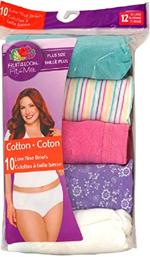 Fruit of the Loom Fit for Me Women's Low Rise Briefs 10 Pack R6641